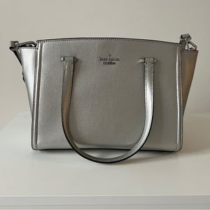 NWT Kate Spade Small Geraldine Purse Metallic Silver